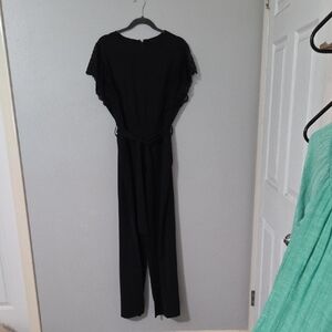 SHEIN Black Lace Detail Jumpsuit